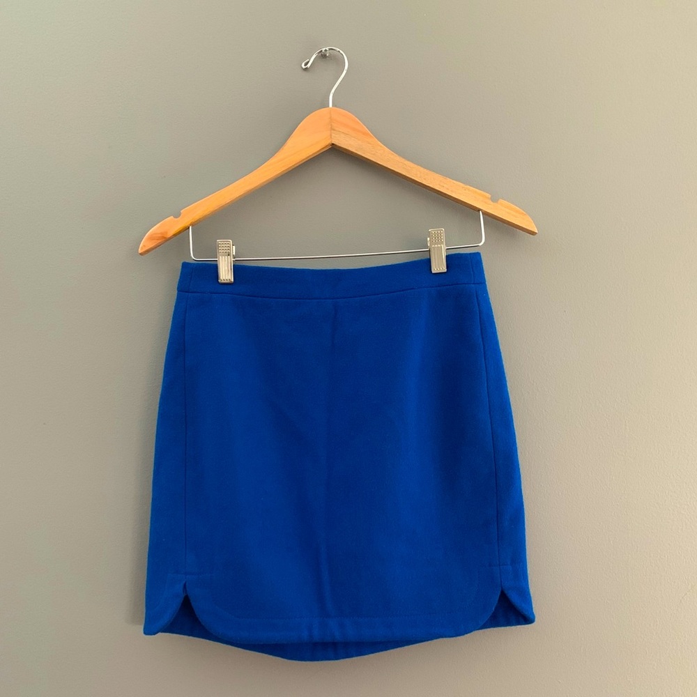 Cobalt blue JCrew tulip hem skirt